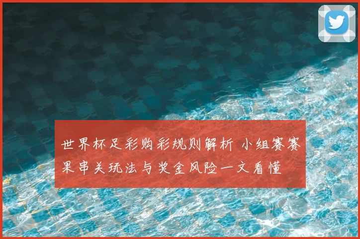 世界杯足彩购彩规则解析 小组赛赛果串关玩法与奖金风险一文看懂