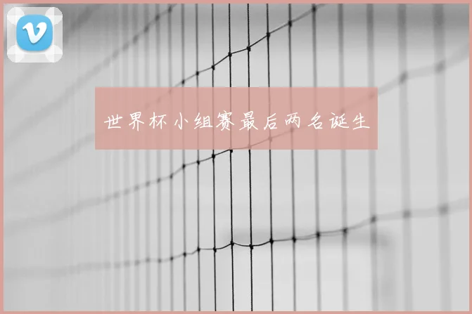 世界杯小组赛最后两名诞生